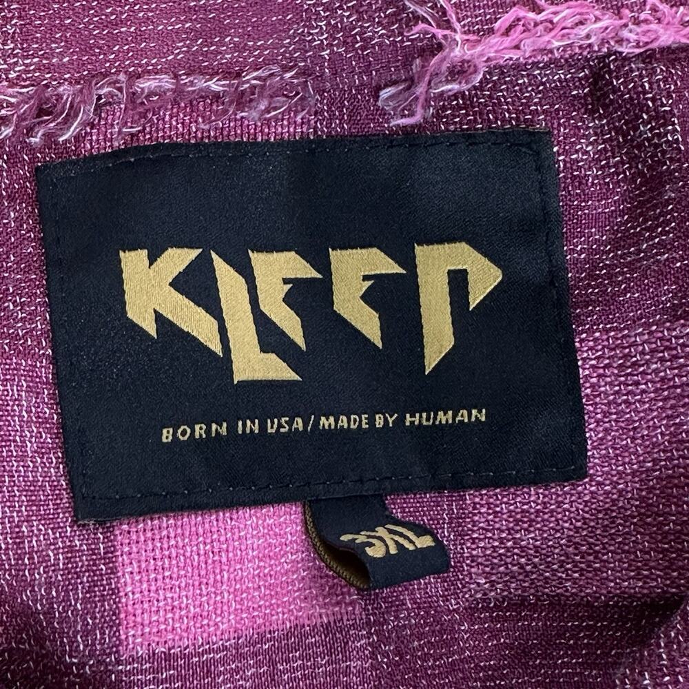 Keep It Kleep Trek Pink Plaid Fray Shirt Shorts Set 3XL Streetwear Festival - Picture 13 of 16